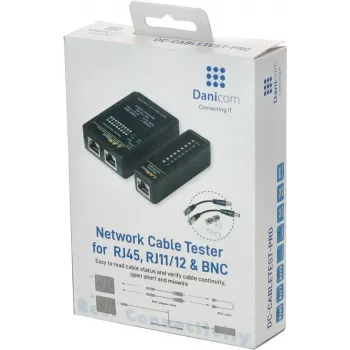 Tester de cabluri de rețea DSIT DC-CABLETEST-PRO pentru U/UTP, F/UTP și SF/UTP, Cat5/Cat6