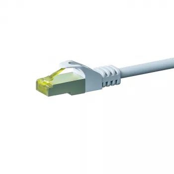 Cablu patch de rețea DSIT Cat.7 S/FTP PiMF RJ45, 0,50 m, alb