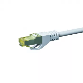Cablu patch de rețea DSIT Cat.7 S/FTP PiMF RJ45, 0,50 m, alb