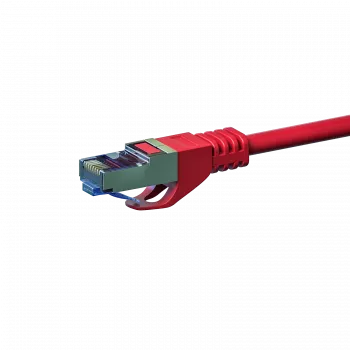 Cablu de rețea DSIT CAT 6a LSOH - S/FTP - 1,50 m - roșu (DC-6A5-015)