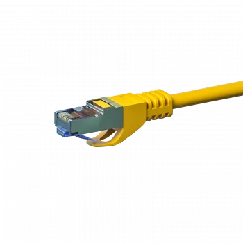 Cablu patch de rețea DSIT CAT 6a S/FTP LSOH, 15 m, galben