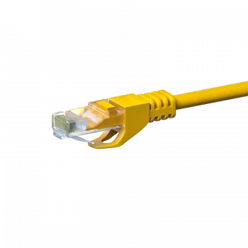 Cablu patch de rețea DSIT CAT5e U/UTP, 1 m, galben, 100% cupru, RJ45, Gigabit Ethernet