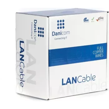 Cablu de instalare de rețea DSIT DANICOM CAT6A S/FTP 100 m LSZH Fca, la rolă