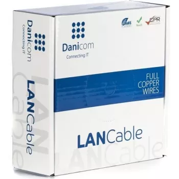 Cablu de instalare de rețea DSIT DANICOM CAT6A S/FTP 50 m LSZH Fca