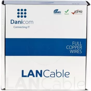 Cablu de instalare de rețea DSIT DANICOM CAT6A S/FTP 50 m LSZH Fca