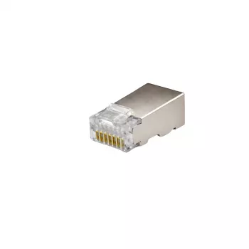 Conector de rețea DSIT FTP RJ45 CAT6 pentru cabluri cu conductor masiv - set de 10