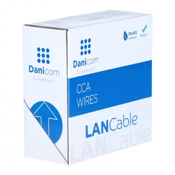 DSIT cablu de rețea flexibil CAT5e F/UTP 50m CCA gri pe rolă (DC-FTP5CCA50-GRY)