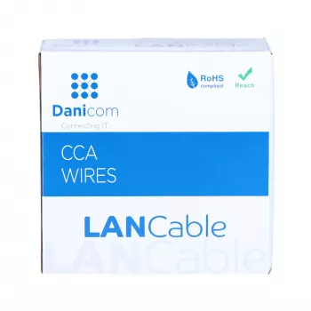 DSIT cablu de rețea flexibil CAT5e F/UTP 50m CCA gri pe rolă (DC-FTP5CCA50-GRY)