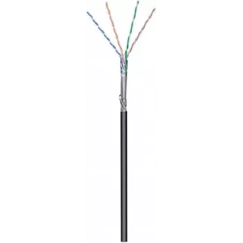 Cablu de rețea de exterior DSIT CAT6 S/FTP 50 m pe rolă, negru, CCA (DC-OUT-SFTP6CCA-50S)