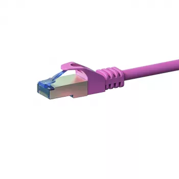Cablu patch de rețea DSIT CAT 6a S/FTP LSOH, 30 m, roz, 10Gbps, 500MHz, RJ45