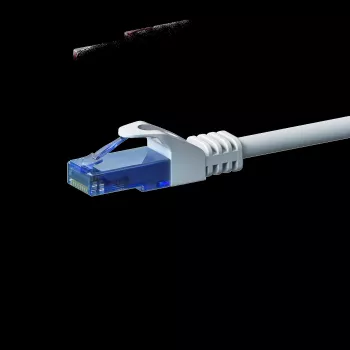 Cablu patch Ethernet DSIT CAT6a U/UTP cupru 100%, 7,5 m, alb