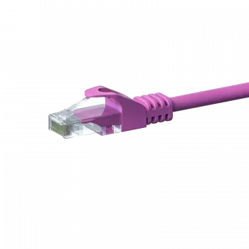 Cablu patch de rețea DSIT CAT5e U/UTP, 0,25 m, roz, 100% cupru, RJ45, 1 Gbit/s (DC-59-002)