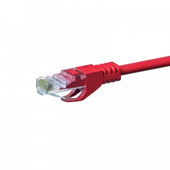 Cablu de rețea DSIT CAT 5e U/UTP, 20 m, roșu, CCA, RJ45 la RJ45, Gigabit Ethernet