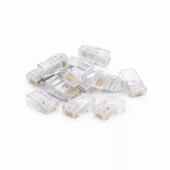 Conector mufă RJ45 DSIT CAT5e UTP pentru cablu flexibil și solid, pachet de 10