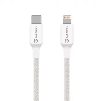 Tactical Stitch Thread cablu USB-C la Lightning, alb