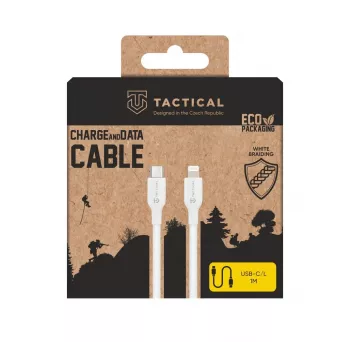 Tactical Stitch Thread cablu USB-C la Lightning, alb