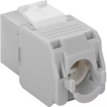 DS-IT CAT6a UTP Keystone Network Jack - Toolless - Grey (DS-KC-UTP6A-TL-2)