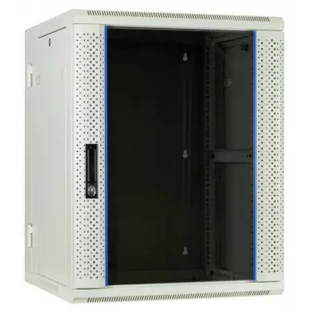 Dulap server de perete DSIT DS6615W-DOUBLE 6U reversibil cu ușă din sticlă securizată, alb (600x450x370 mm)