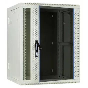 Dulap server de perete DSIT DS6615W-DOUBLE 6U reversibil cu ușă din sticlă securizată, alb (600x450x370 mm)