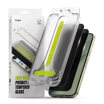 Protector ecran din sticlă securizată Privacy Ringke Easy Slide 2 buc. pentru Google Pixel 9 Pro XL / 10 Pro XL / 11 Pro XL