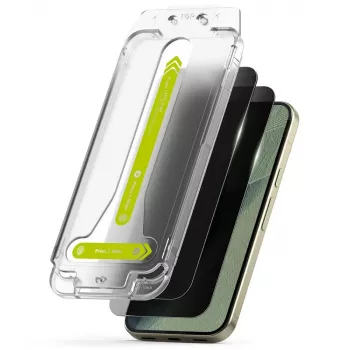 Protector ecran din sticlă securizată Privacy Ringke Easy Slide 2 buc. pentru Google Pixel 9 Pro XL / 10 Pro XL / 11 Pro XL