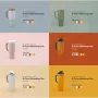Set de fundaluri în 6 culori Orangemonkie pentru Foldio 4 (alb, negru, gri, verde, albastru, galben)