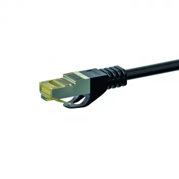 Cablu patch de rețea DSIT Cat.7 S/FTP PiMF RJ45, 30 m, negru