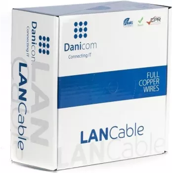 Cablu de rețea DSIT DANICOM CAT6 UTP 100m PVC Fca DC-UTP6-100-FCA