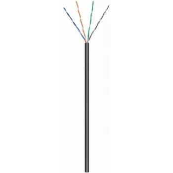 Cablu de rețea exterior DSIT CAT6, U/UTP, AWG 24/7 (flexibil), 305 m, negru, CCA