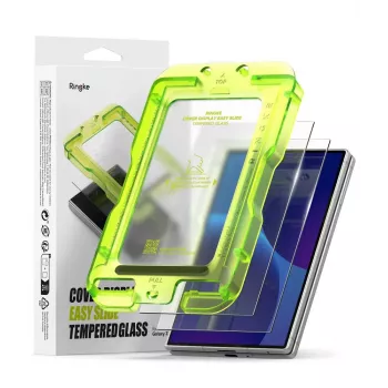 Folie de protecție din sticlă călită Ringke Cover Display Easy Slide, pachet de 2, pentru Samsung Galaxy Z Fold 8, clară