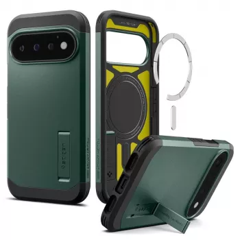 Husă Spigen Tough Armor Mag MagSafe pentru Google Pixel 11 Pro - Abyss Green