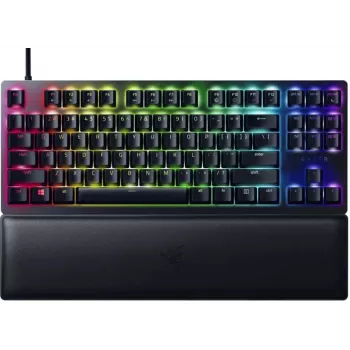 Tastatură de gaming optică cu fir Razer Huntsman V2 Tenkeyless, switch Clicky Purple, layout nordic, RGB, neagră (RZ03-03941300-R3N1)