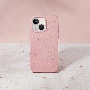 UNIQ Coehl Terrazzo husă pentru iPhone 14 Plus / 15 Plus, roz coral