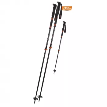 Bețe de schi tură Komperdell Carbon C2 Ultralight - negru/portocaliu