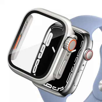 Husă robustă TECH-PROTECT DEFENSE360 pentru Apple Watch 4/5/6/SE (44mm) cu curea integrată, titan/portocaliu
