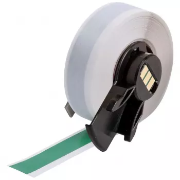 Etichete din vinil multifuncționale BRADY M6C-500-439-GR, 24mm, roșu pe alb, 8m