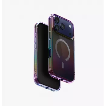 UNIQ Iridescia Husă cu încărcare Magclick pentru iPhone 17 Pro - Midnight Quartz