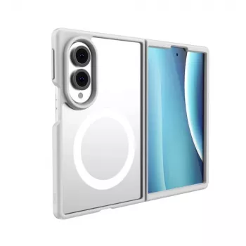 UNIQ Veren AF Husă cu încărcare Magclick pentru Samsung Galaxy Z Fold8, albă