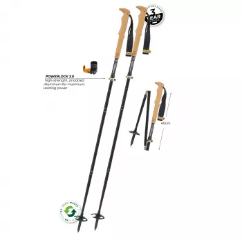 Komperdell FX Lite Carbon Vario Summit Compact Bețe de trekking - titan