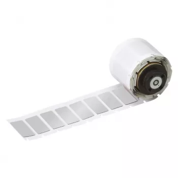 BRADY M710 Label Printer Labels - White Polyester, 31.75mm x 25.4mm, Permanent Adhesive, 2500 Labels/Roll