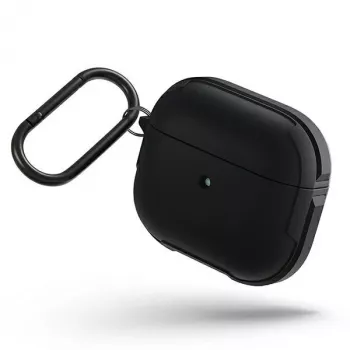 Husă antimicrobiană UNIQ Valencia pentru Apple AirPods 3rd Gen - Midnight Black