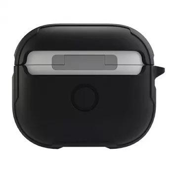 Husă antimicrobiană UNIQ Valencia pentru Apple AirPods 3rd Gen - Midnight Black