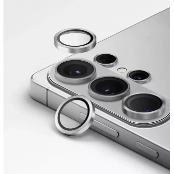 Protecție din aluminiu pentru lentila camerei UNIQ Optix pentru Samsung Galaxy S26 Ultra, argintiu