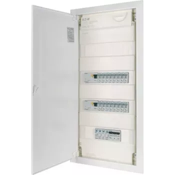 Tablou de distribuție prefabricat EATON KLV-PW-48-1PXL-1SPD-2PXF-16PLI cu 4 rânduri, 48 module, IP30, alb