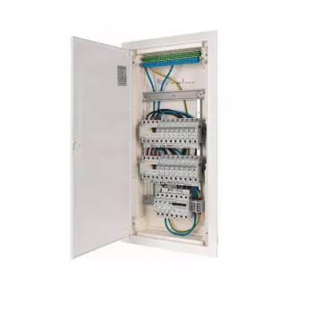 Tablou de distribuție prefabricat EATON KLV-PW-48-1PXL-1SPD-2PXF-16PLI cu 4 rânduri, 48 module, IP30, alb