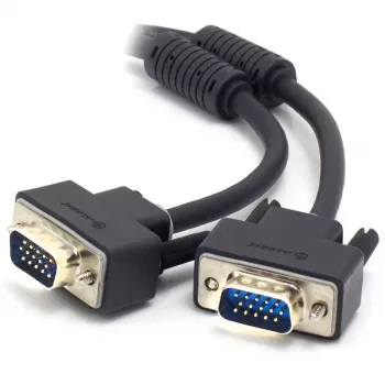 Cablu ALOGIC VGA-MM-02 2m VGA la VGA tată cu audio, negru