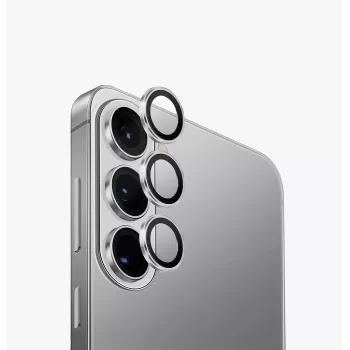 Protecție din aluminiu pentru lentila camerei UNIQ Optix pentru Samsung Galaxy S26 / S26+ - argintiu
