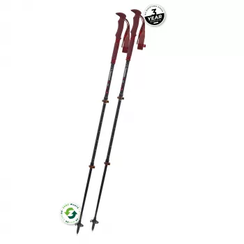 Bețe de trekking Komperdell Carbon Pro Zero Compact - Malbec