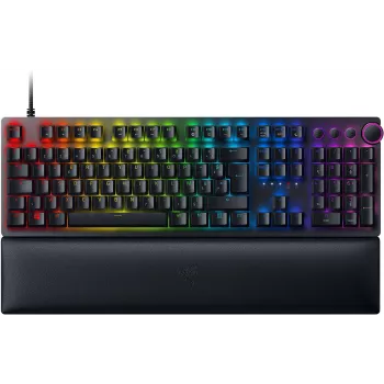 Tastatură optică de gaming cu fir Razer Huntsman V2, switch Linear Red, layout nordic, RGB, neagră (RZ03-03930600-R3N1)