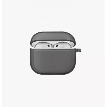 Husă UNIQ Glase pentru Apple AirPods 4 fumuriu lucios